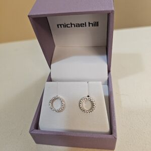 Michael Hill Silver Circle Earrings